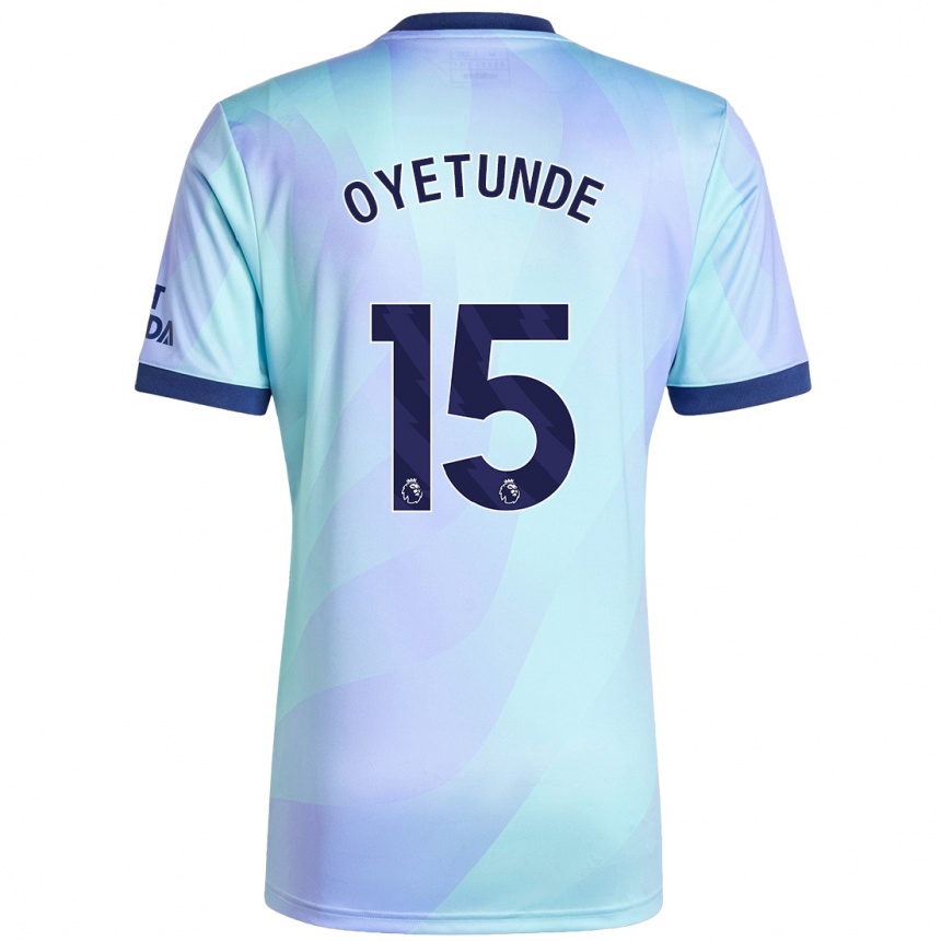 Kids Football Daniel Oyetunde #15 Aqua Third Jersey 2024/25 T-Shirt Za