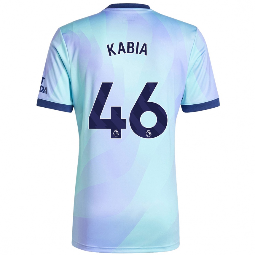 Kids Football Ismeal Kabia #46 Aqua Third Jersey 2024/25 T-Shirt Za