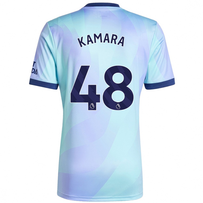 Kids Football Osman Kamara #48 Aqua Third Jersey 2024/25 T-Shirt Za