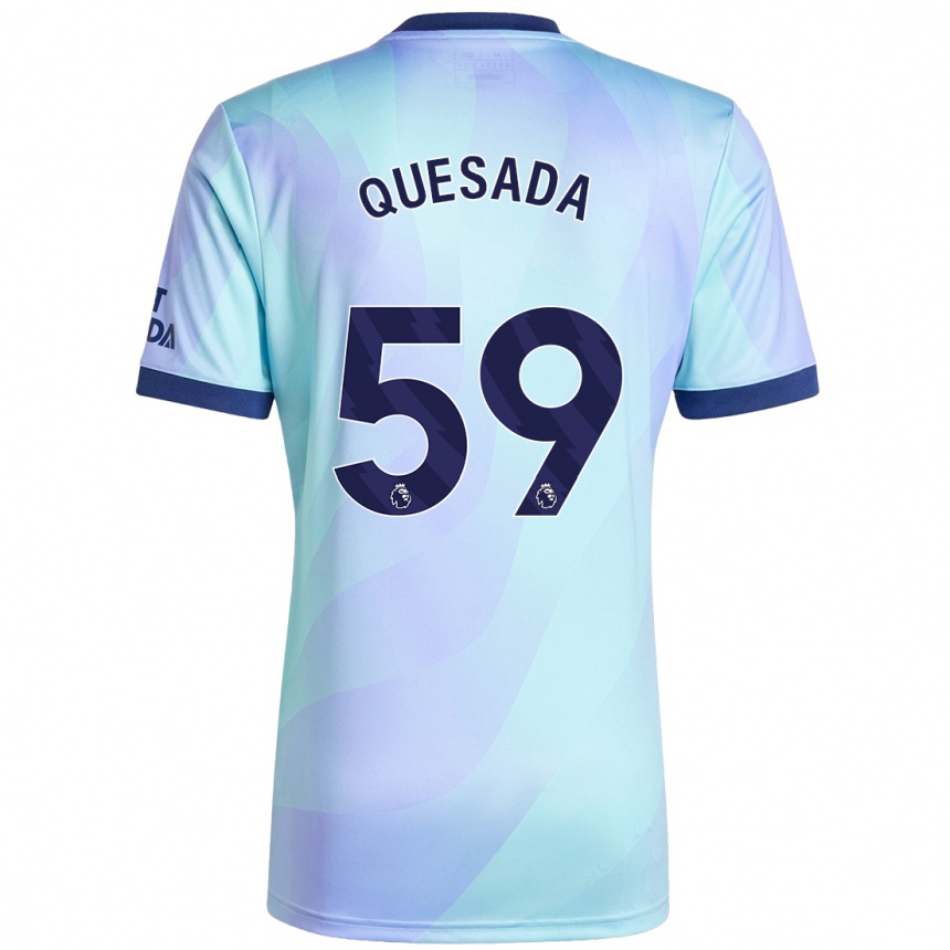 Kids Football Elián Quesada #59 Aqua Third Jersey 2024/25 T-Shirt Za