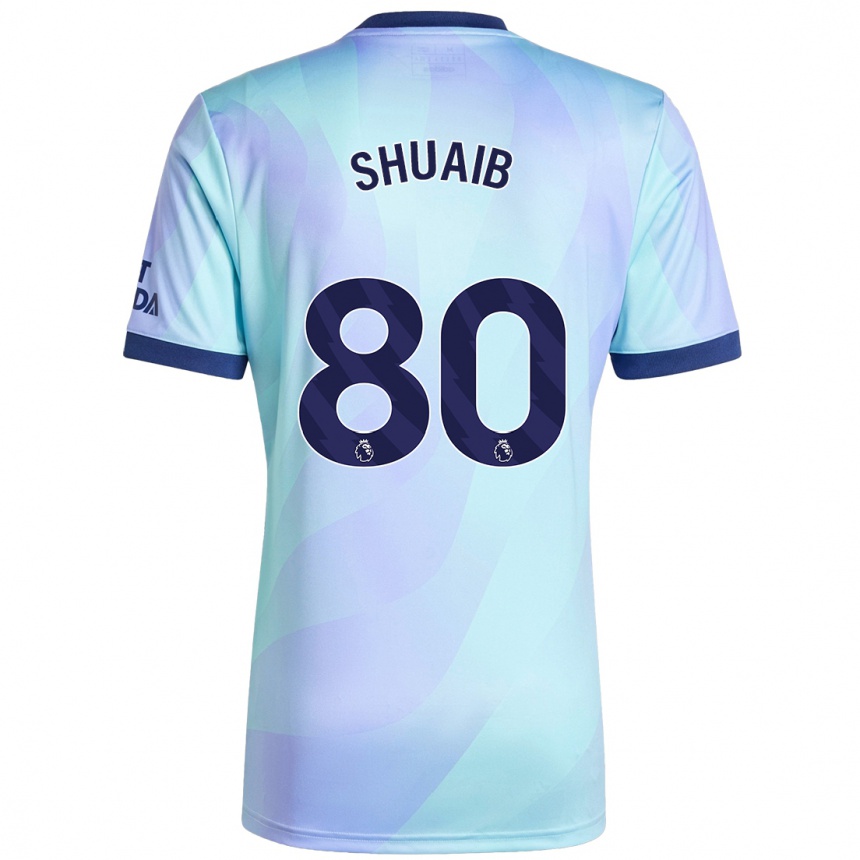 Kids Football Zac Shuaib #80 Aqua Third Jersey 2024/25 T-Shirt Za