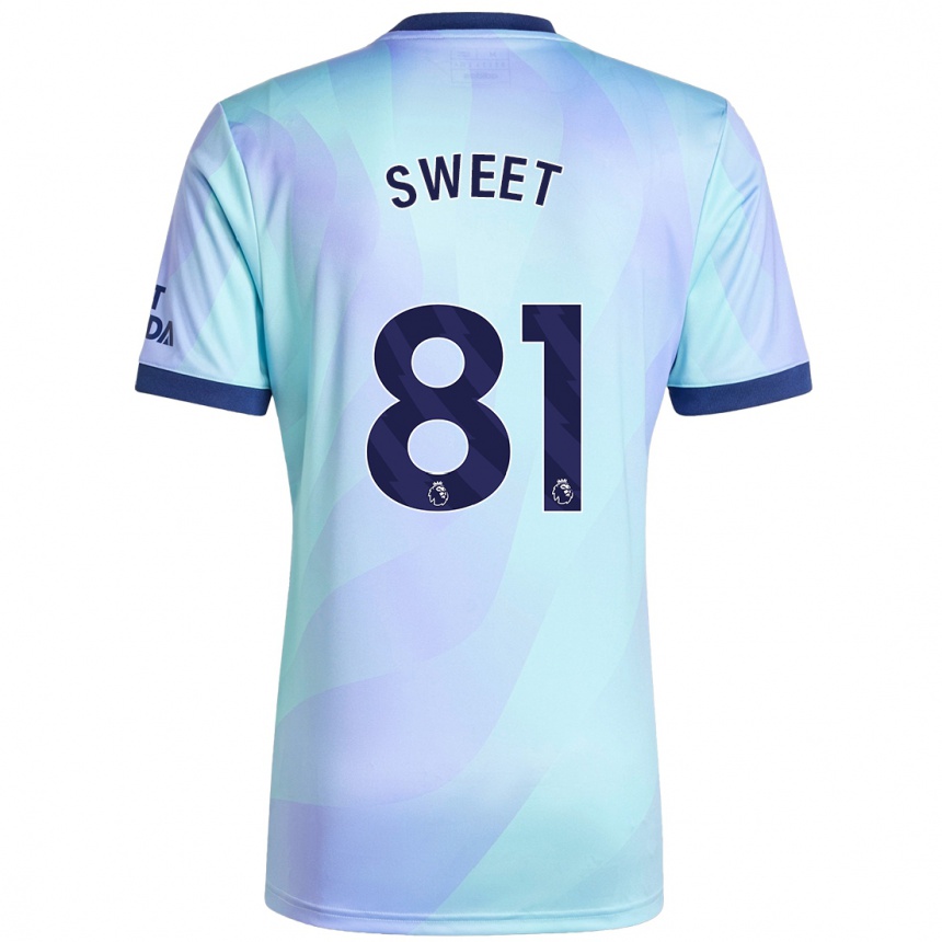 Kids Football Will Sweet #81 Aqua Third Jersey 2024/25 T-Shirt Za