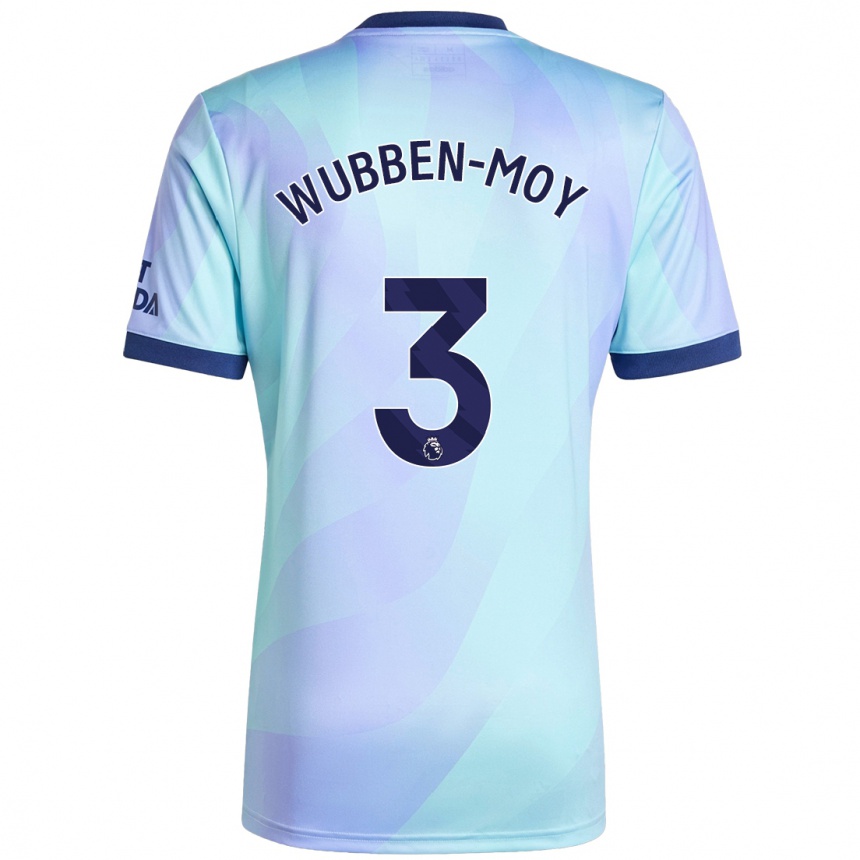 Kids Football Lotte Wubben-Moy #3 Aqua Third Jersey 2024/25 T-Shirt Za