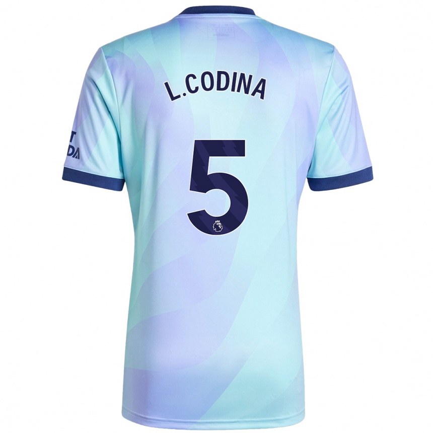 Kids Football Laia Codina #5 Aqua Third Jersey 2024/25 T-Shirt Za