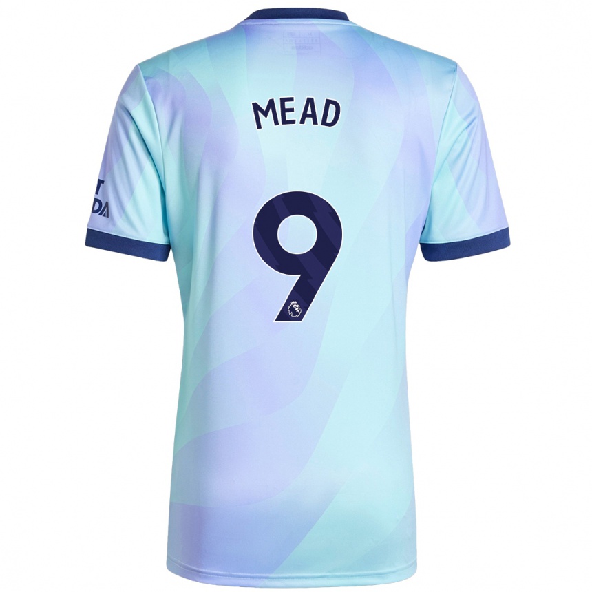 Kids Football Beth Mead #9 Aqua Third Jersey 2024/25 T-Shirt Za