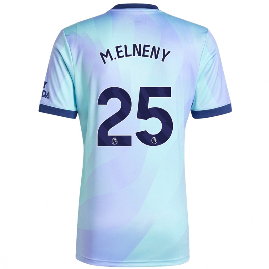 Kids Football Mohamed Elneny #25 Aqua Third Jersey 2024/25 T-Shirt Za