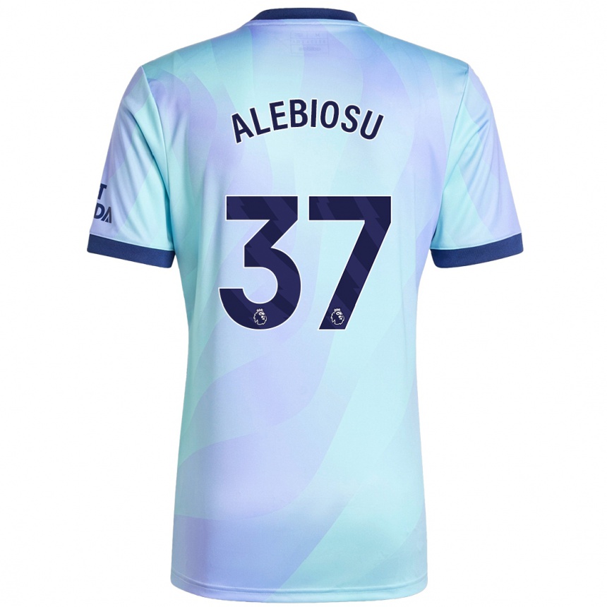 Kids Football Ryan Alebiosu #37 Aqua Third Jersey 2024/25 T-Shirt Za