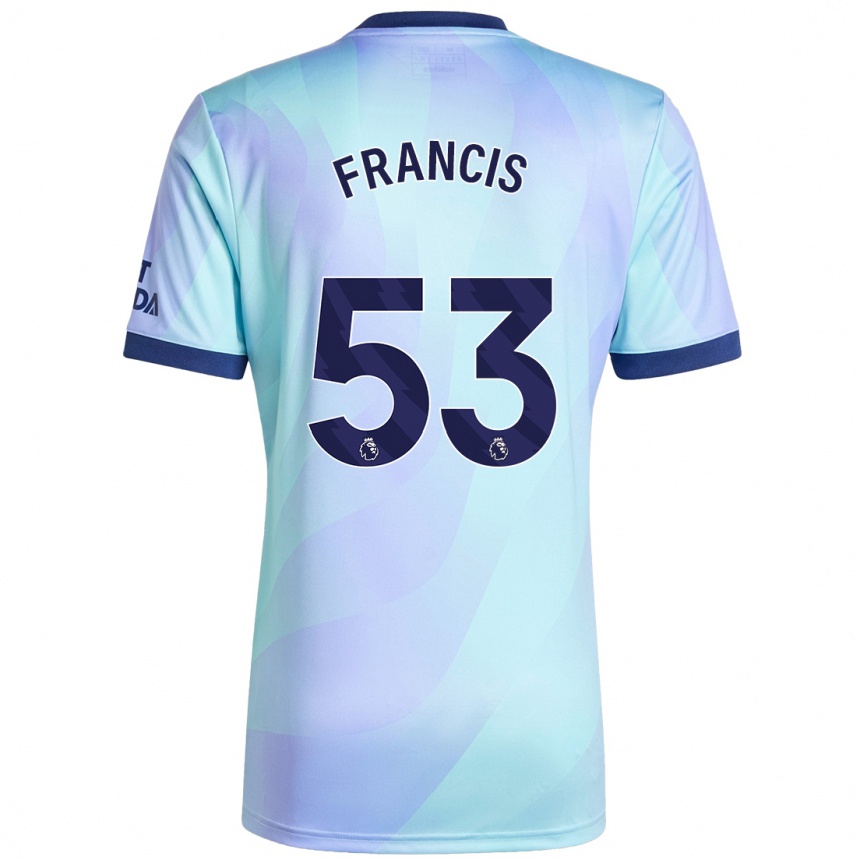 Kids Football Jack Henry Francis #53 Aqua Third Jersey 2024/25 T-Shirt Za