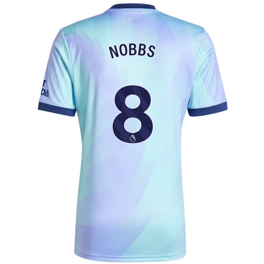 Kids Football Nobbs #8 Aqua Third Jersey 2024/25 T-Shirt Za