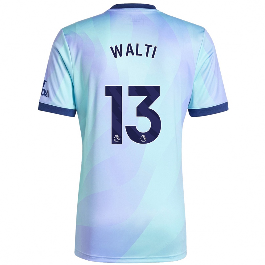 Kids Football Lia Walti #13 Aqua Third Jersey 2024/25 T-Shirt Za