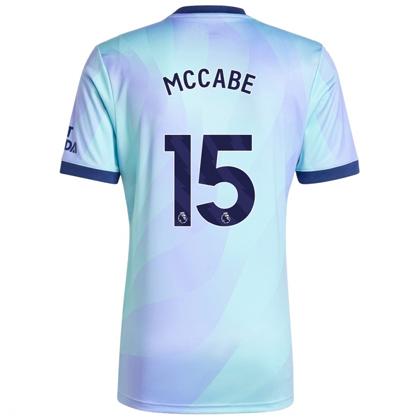 Kids Football Katie Mccabe #15 Aqua Third Jersey 2024/25 T-Shirt Za