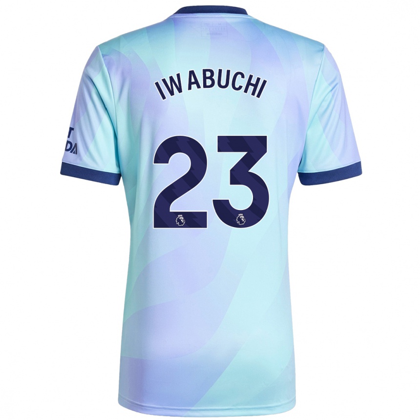 Kids Football Mana Iwabuchi #23 Aqua Third Jersey 2024/25 T-Shirt Za