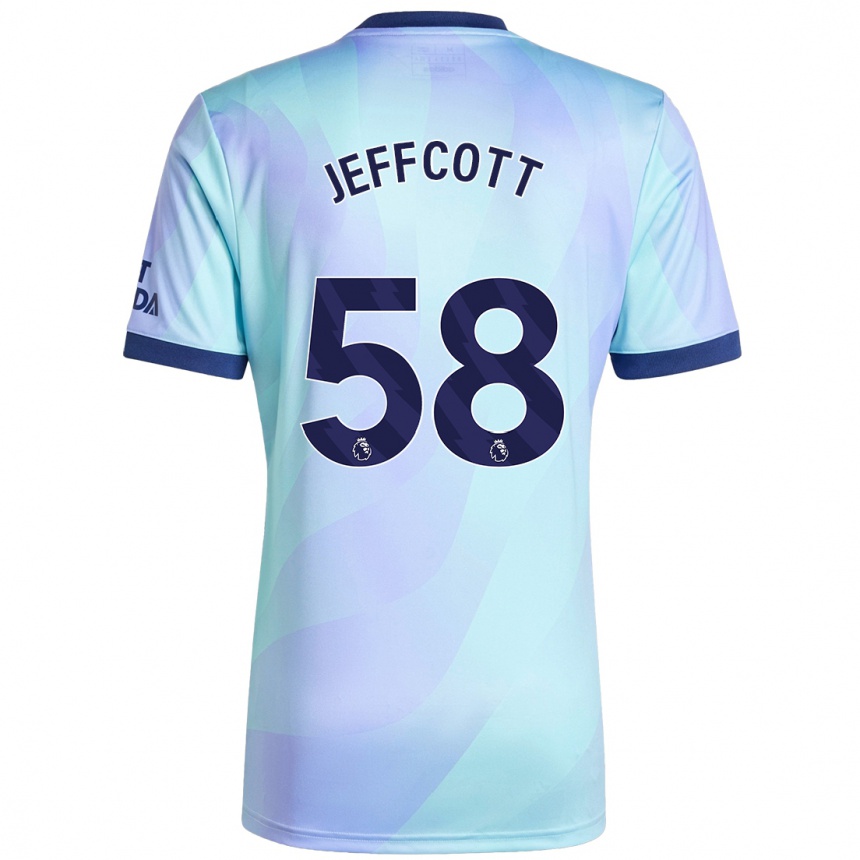 Kids Football Henry Jeffcott #58 Aqua Third Jersey 2024/25 T-Shirt Za