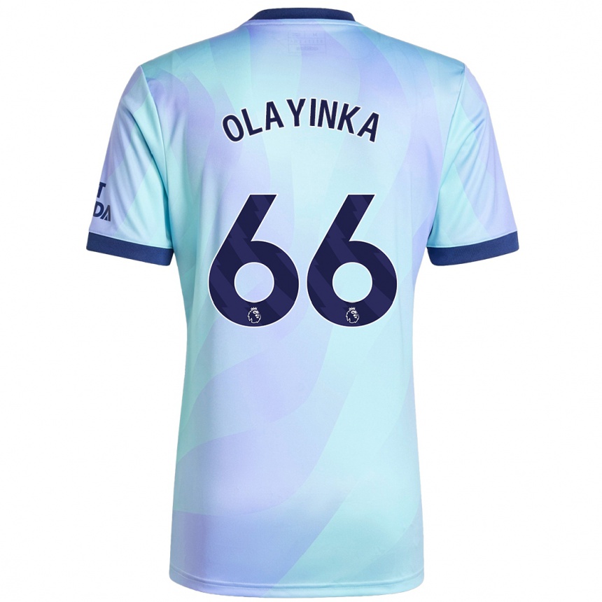 Kids Football James Olayinka #66 Aqua Third Jersey 2024/25 T-Shirt Za