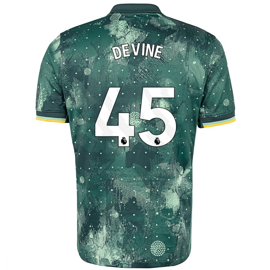 Kids Football Alfie Devine #45 Mint Green Third Jersey 2024/25 T-Shirt Za