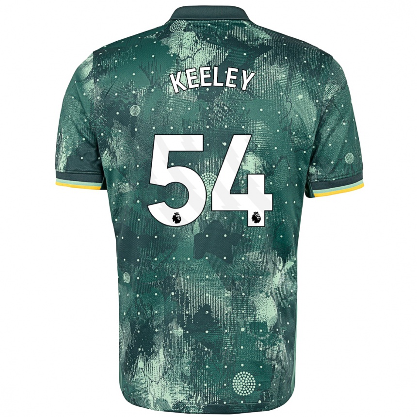 Kids Football Josh Keeley #54 Mint Green Third Jersey 2024/25 T-Shirt Za