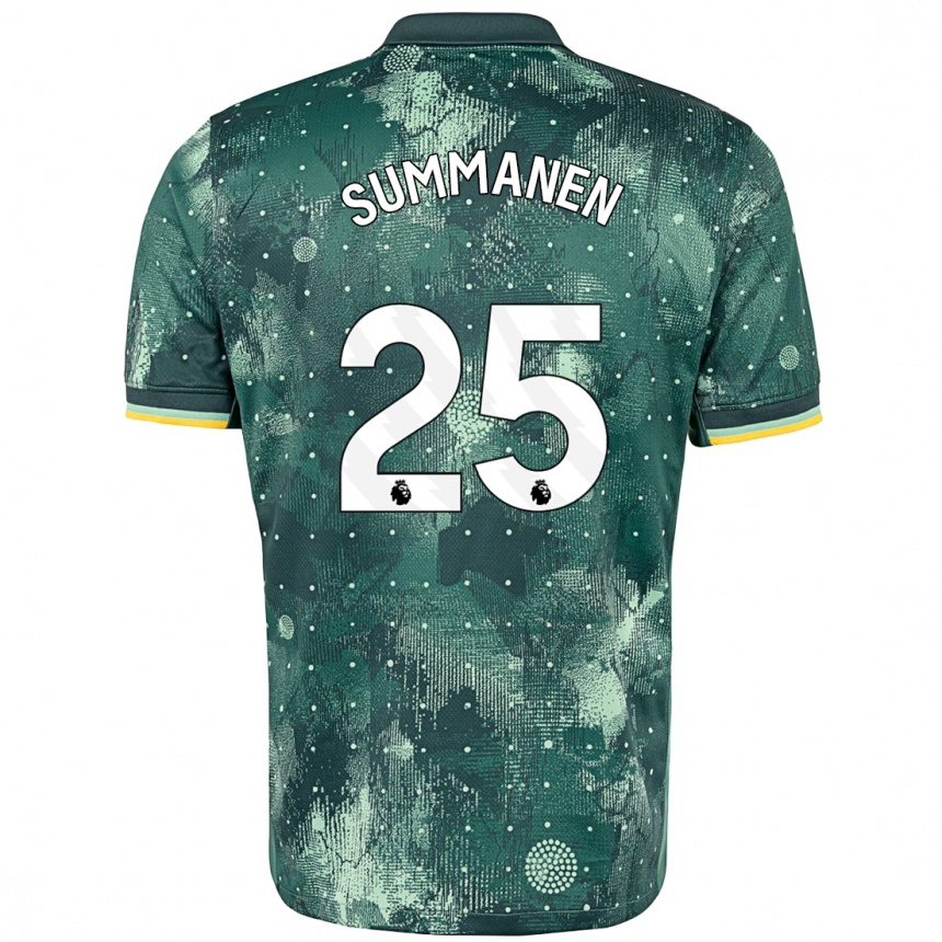 Kids Football Eveliina Summanen #25 Mint Green Third Jersey 2024/25 T-Shirt Za