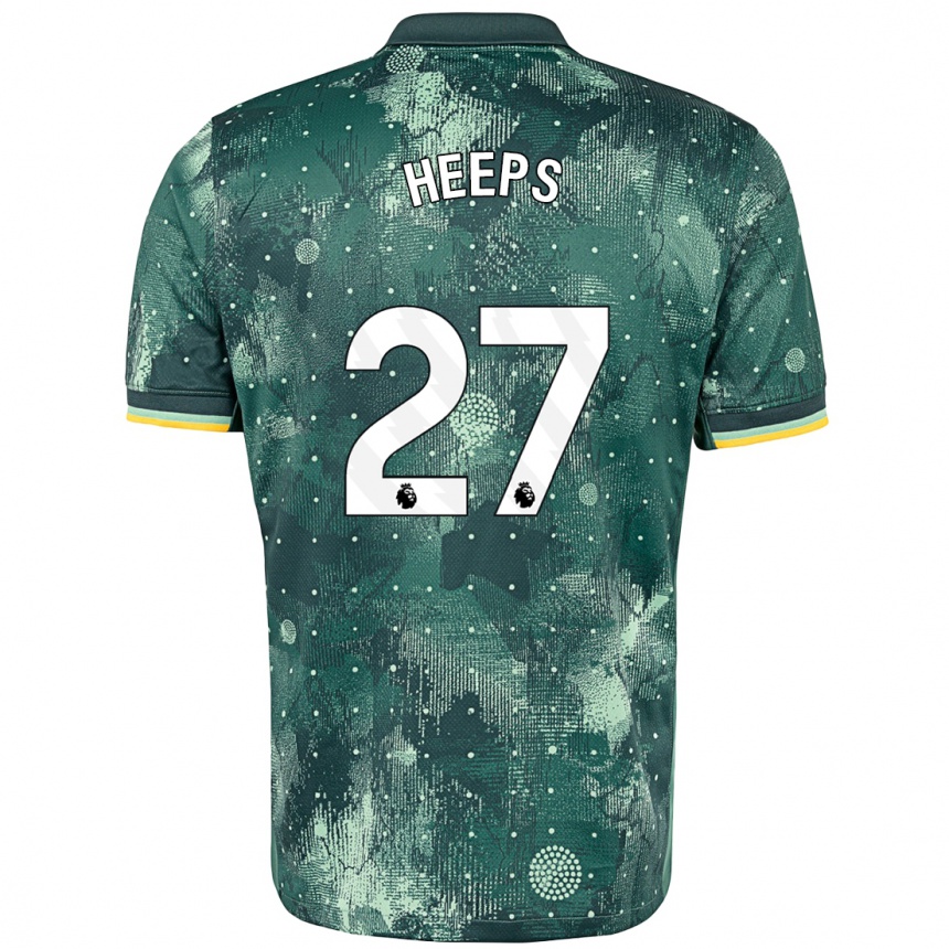 Kids Football Eleanor Heeps #27 Mint Green Third Jersey 2024/25 T-Shirt Za