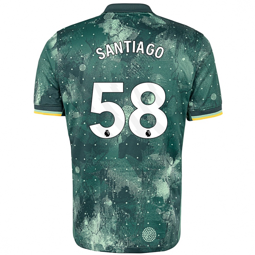 Kids Football Yago Santiago #58 Mint Green Third Jersey 2024/25 T-Shirt Za