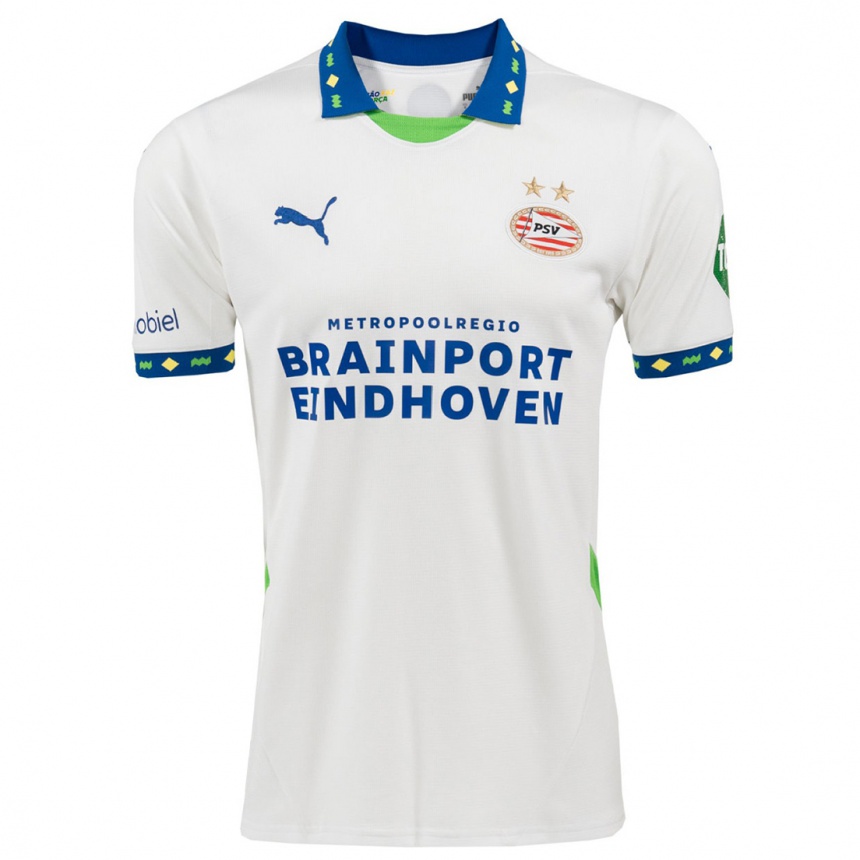 Kids Football Melanie Bross #5 White Dark Blue Third Jersey 2024/25 T-Shirt Za