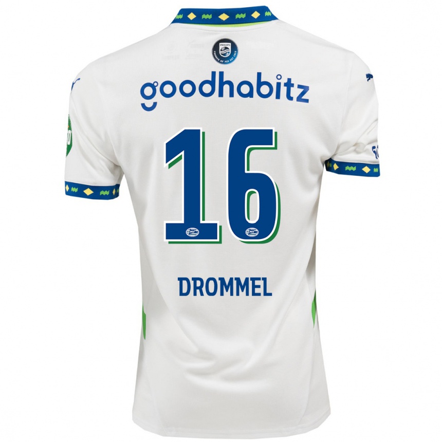 Kids Football Joël Drommel #16 White Dark Blue Third Jersey 2024/25 T-Shirt Za