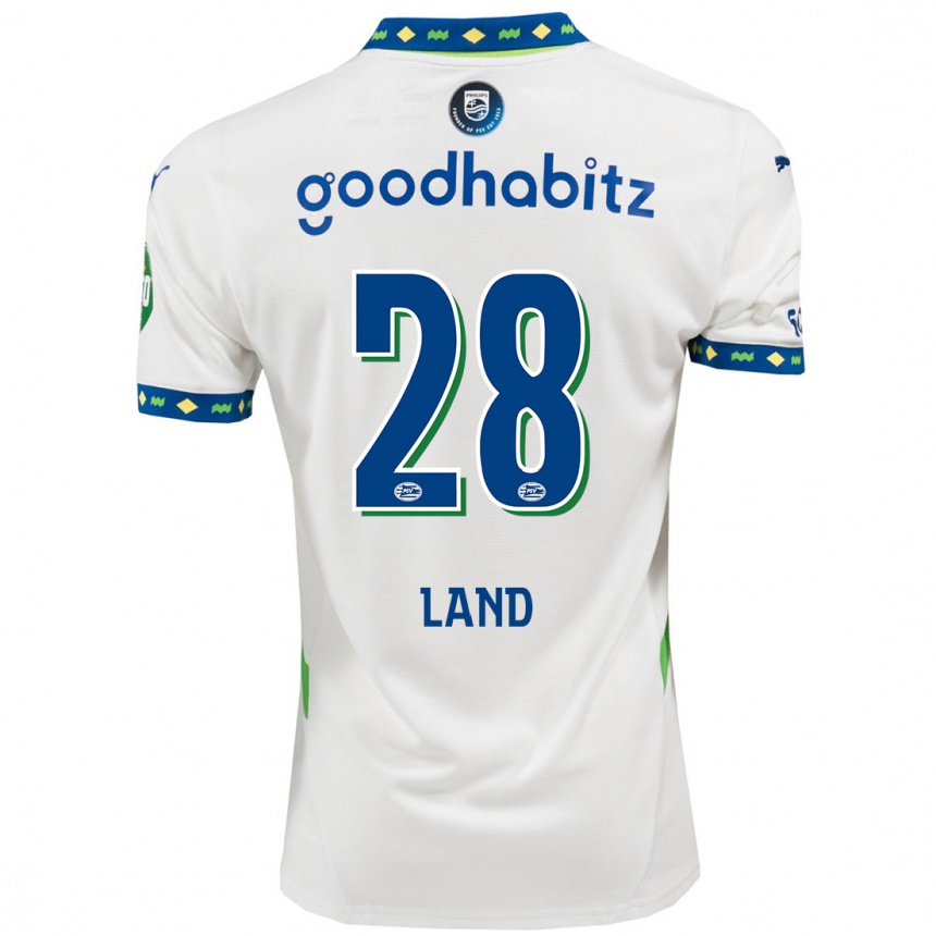 Kids Football Tygo Land #28 White Dark Blue Third Jersey 2024/25 T-Shirt Za