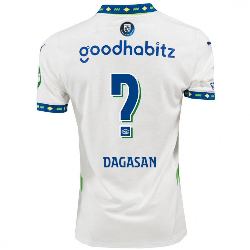 Kids Football Muhlis Dagasan #0 White Dark Blue Third Jersey 2024/25 T-Shirt Za