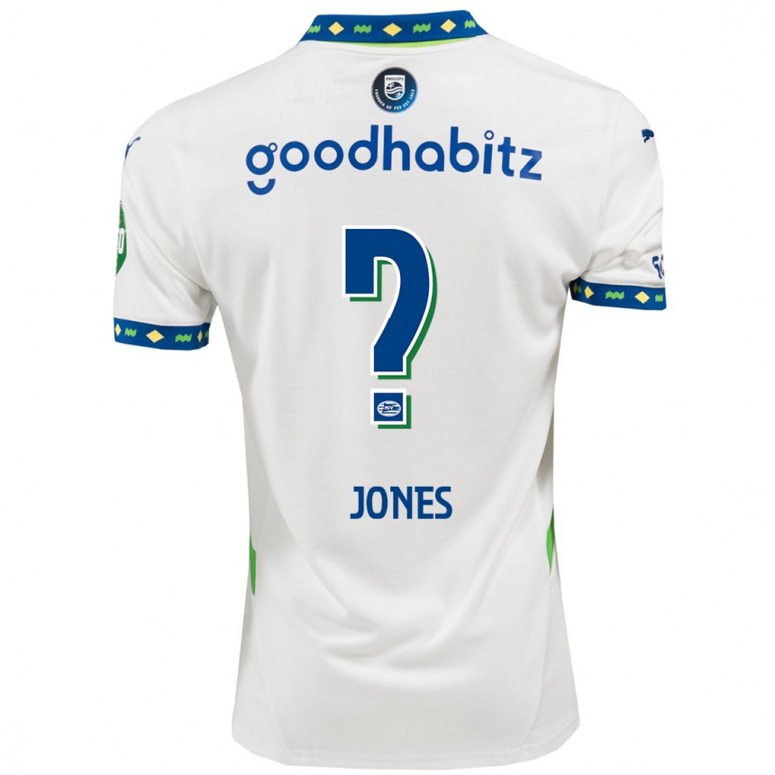 Kids Football Austyn Jones #0 White Dark Blue Third Jersey 2024/25 T-Shirt Za