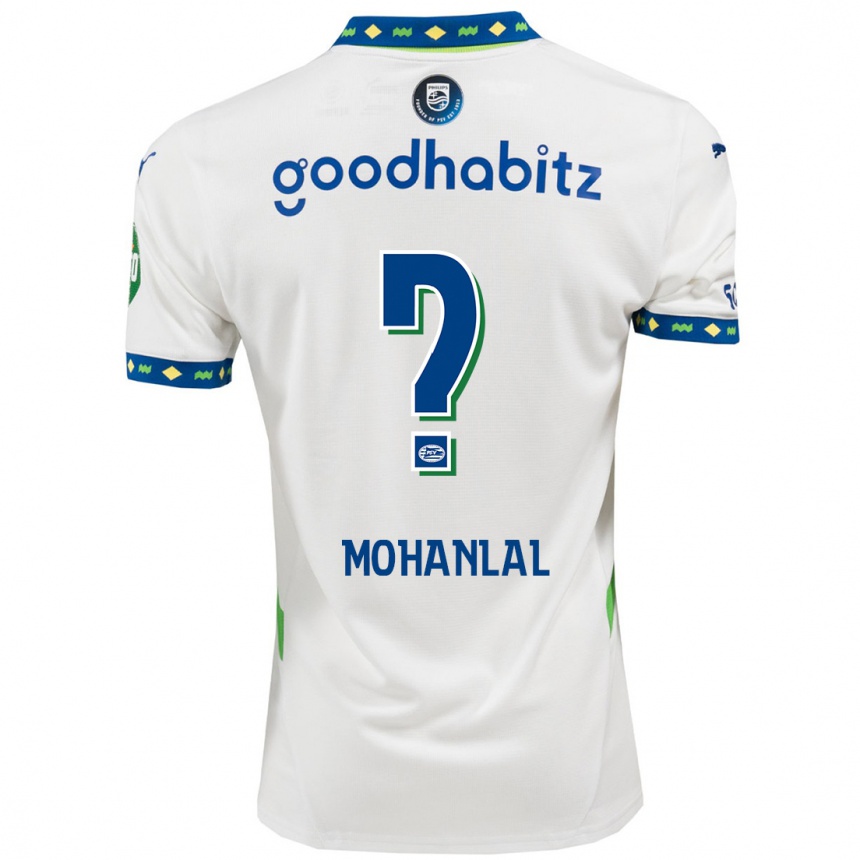 Kids Football Pawan Mohanlal #0 White Dark Blue Third Jersey 2024/25 T-Shirt Za