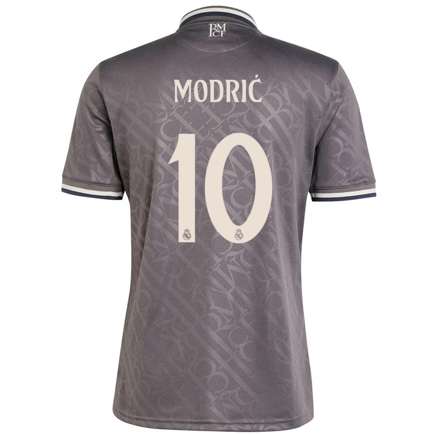 Kids Football Luka Modric #10 Charcoal Third Jersey 2024/25 T-Shirt Za