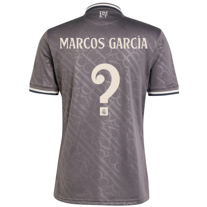 Kids Football Marcos García #0 Charcoal Third Jersey 2024/25 T-Shirt Za