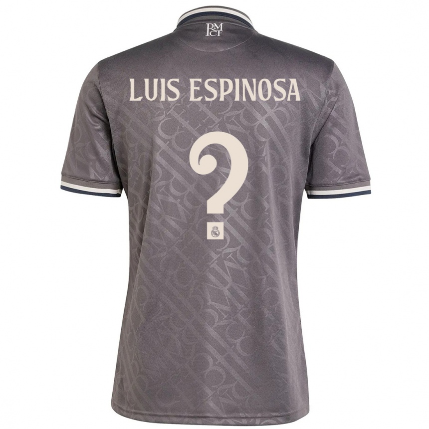 Kids Football José Luis Espinosa #0 Charcoal Third Jersey 2024/25 T-Shirt Za