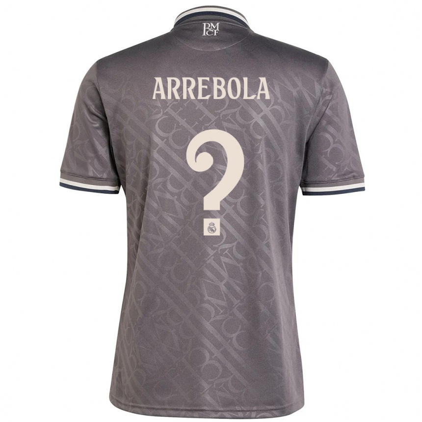 Kids Football Hugo Arrebola #0 Charcoal Third Jersey 2024/25 T-Shirt Za