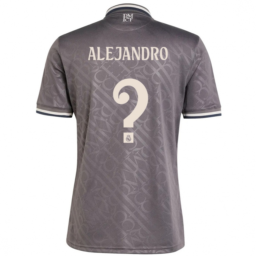 Kids Football Alejandro Hernández #0 Charcoal Third Jersey 2024/25 T-Shirt Za