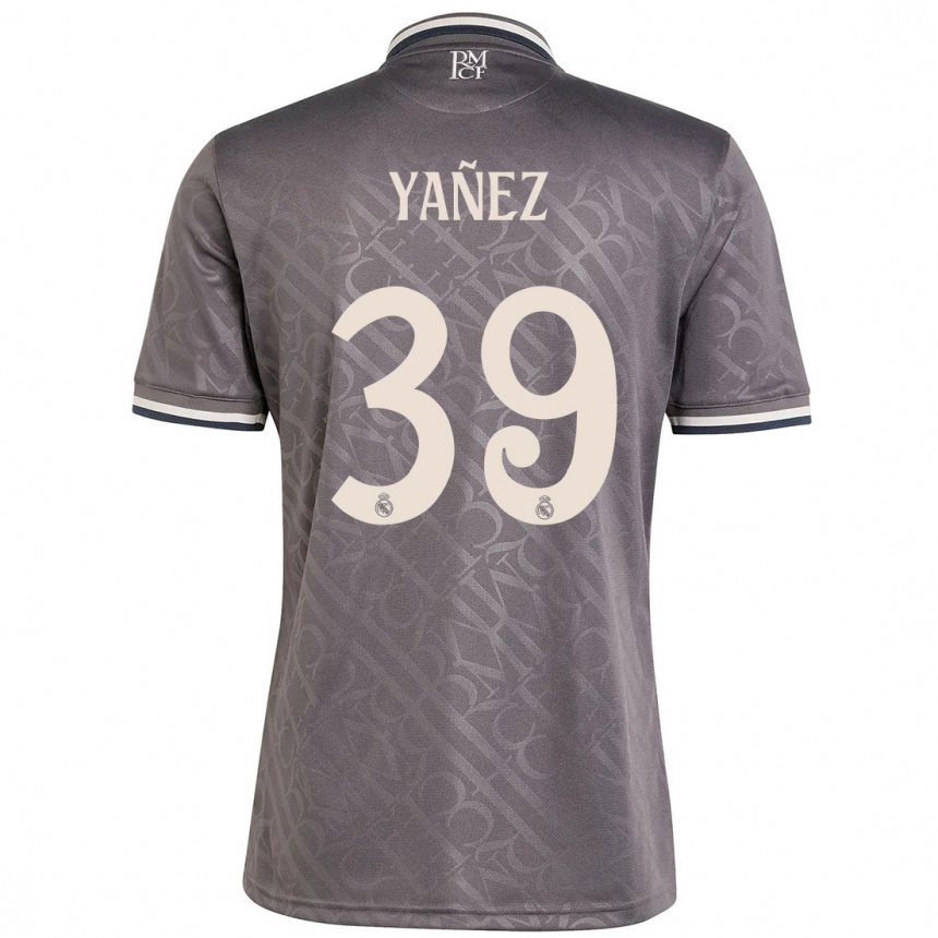 Kids Football Daniel Yañez #39 Charcoal Third Jersey 2024/25 T-Shirt Za