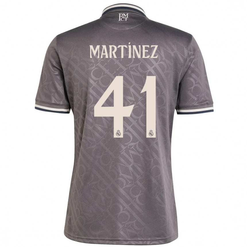 Kids Football Joan Martínez #41 Charcoal Third Jersey 2024/25 T-Shirt Za