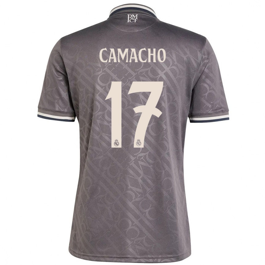 Kids Football Carla Camacho #17 Charcoal Third Jersey 2024/25 T-Shirt Za