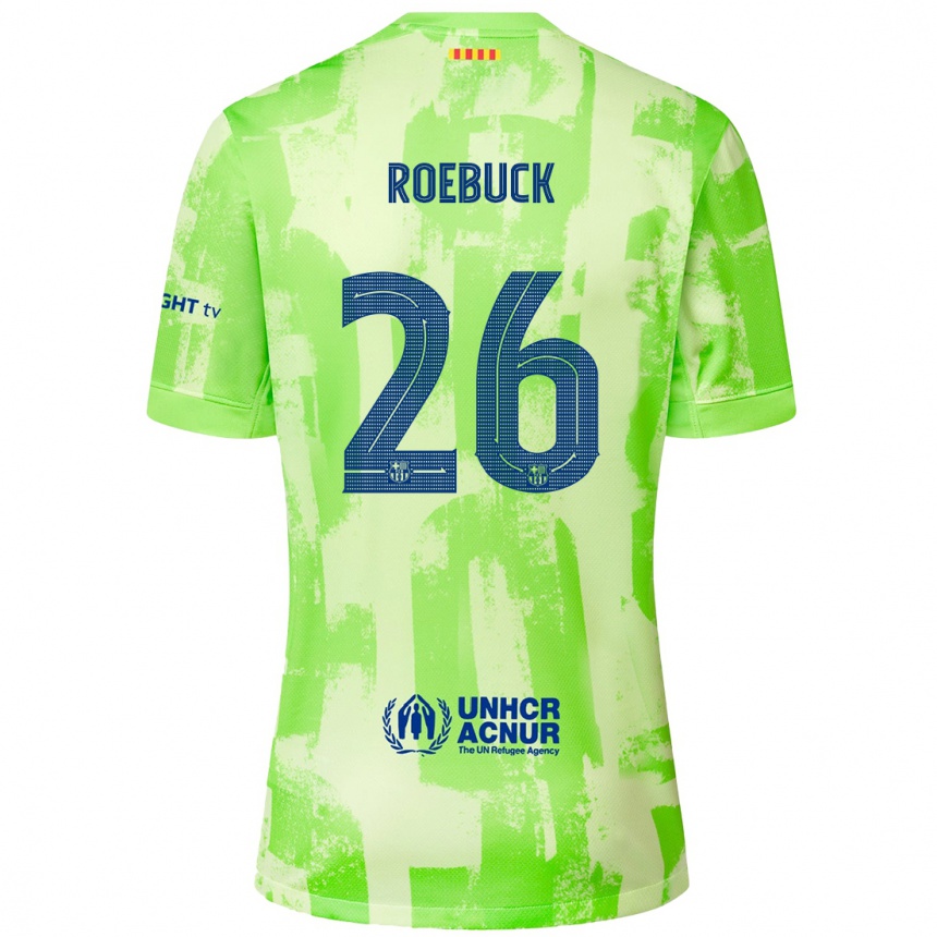 Kids Football Ellie Roebuck #26 Lime Third Jersey 2024/25 T-Shirt Za