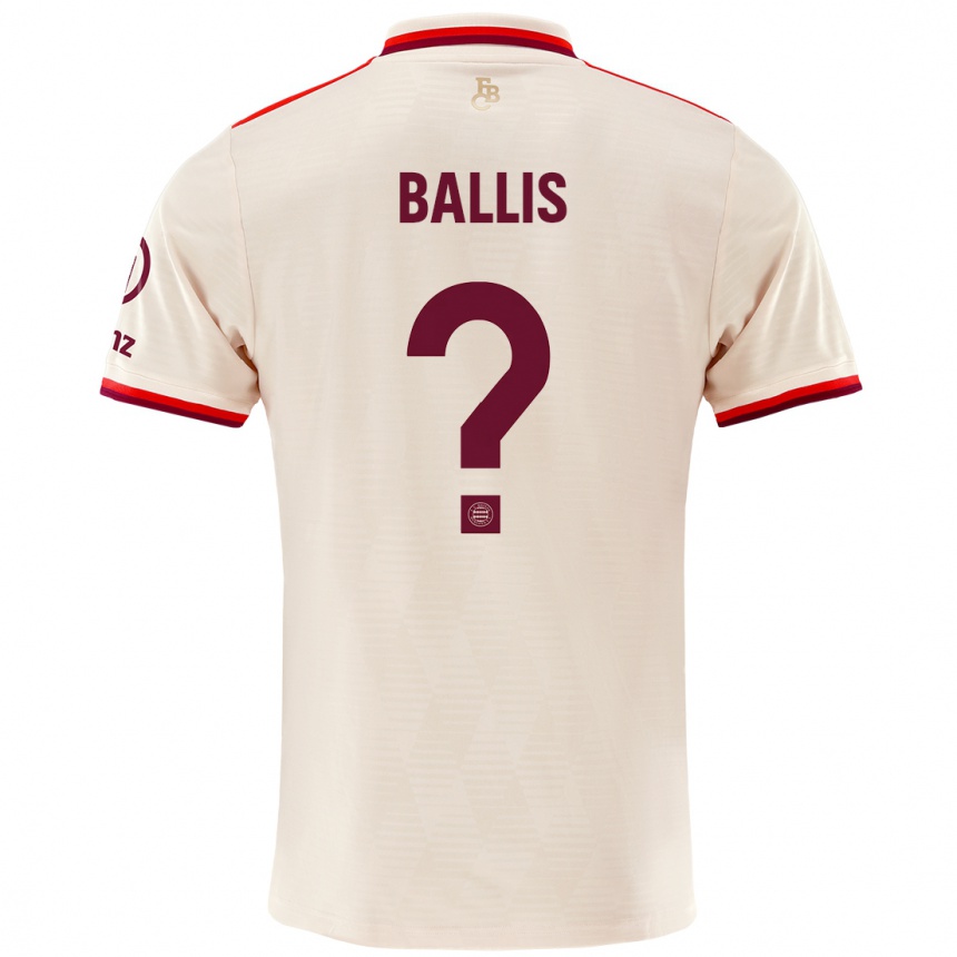 Kids Football Benjamin Ballis #0 Linen Third Jersey 2024/25 T-Shirt Za