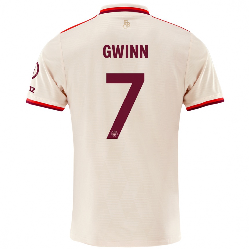 Kids Football Giulia Gwinn #7 Linen Third Jersey 2024/25 T-Shirt Za