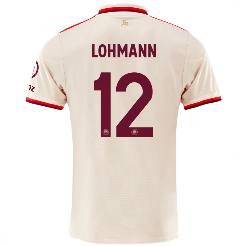 Kids Football Sydney Lohmann #12 Linen Third Jersey 2024/25 T-Shirt Za