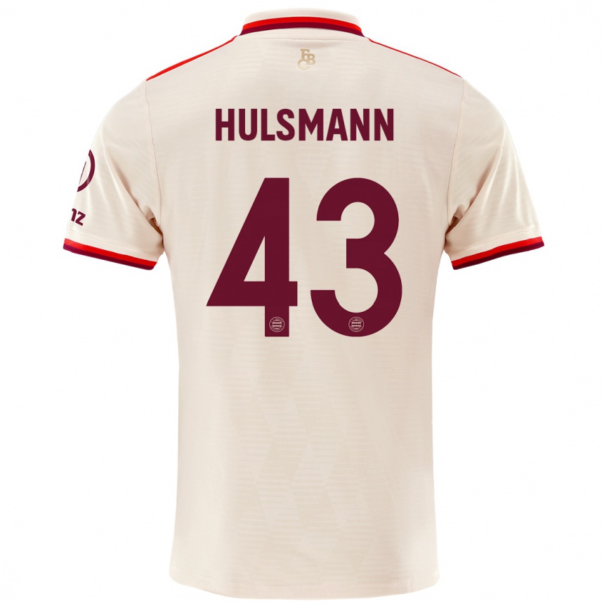 Kids Football Tom Hulsmann #43 Linen Third Jersey 2024/25 T-Shirt Za