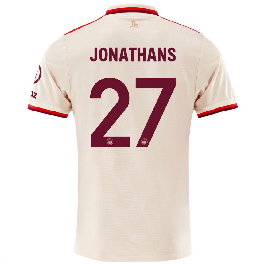 Kids Football David Jonathans #27 Linen Third Jersey 2024/25 T-Shirt Za