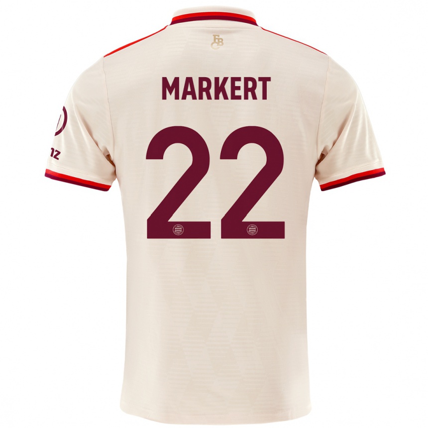 Kids Football Leon Markert #22 Linen Third Jersey 2024/25 T-Shirt Za