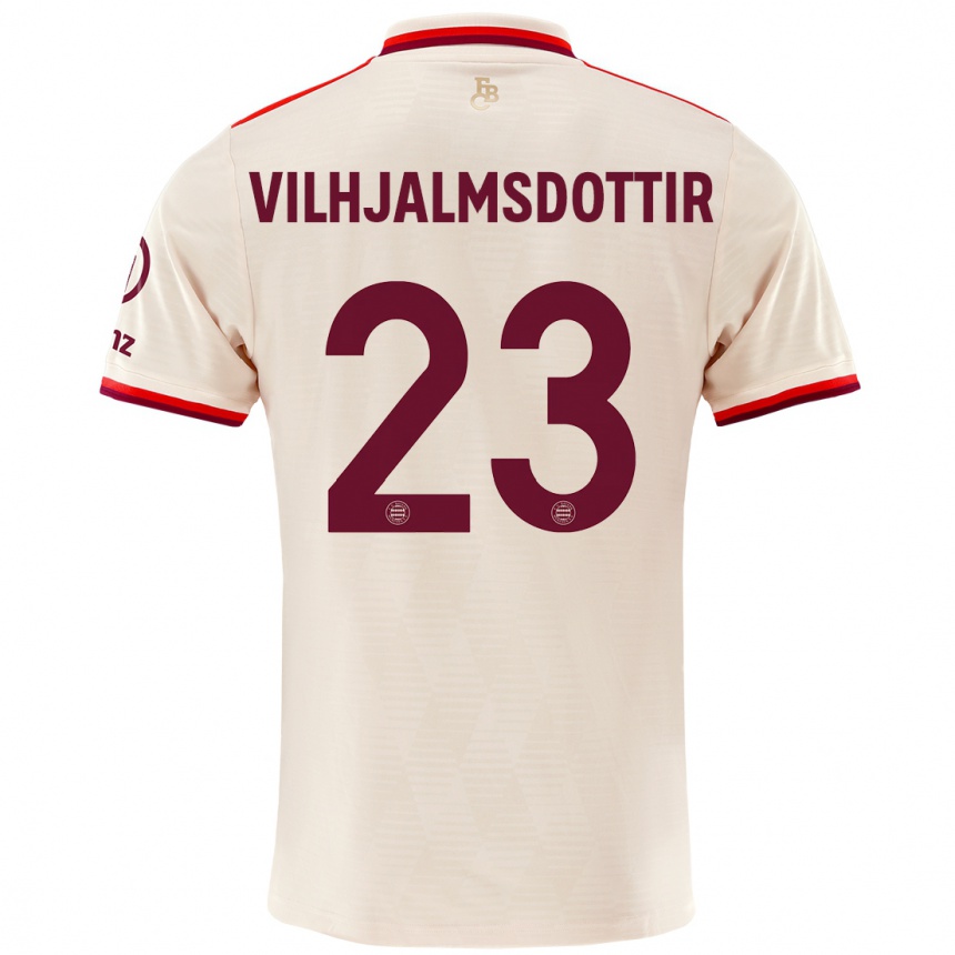 Kids Football Karolina Lea Vilhjalmsdottir #23 Linen Third Jersey 2024/25 T-Shirt Za