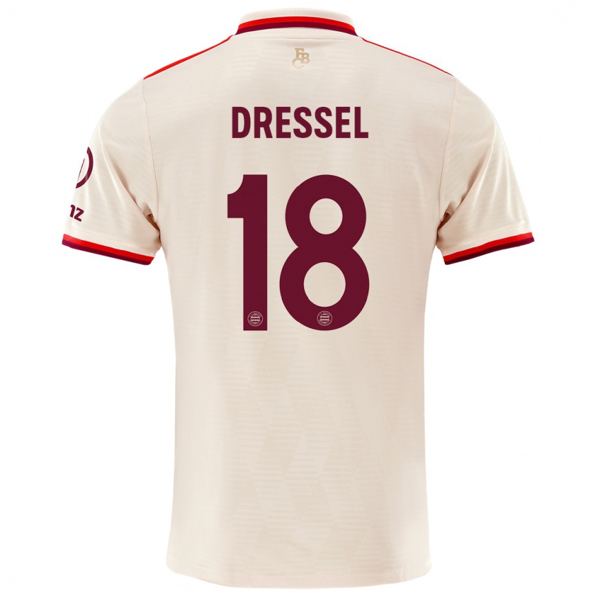 Kids Football Timon Dressel #18 Linen Third Jersey 2024/25 T-Shirt Za