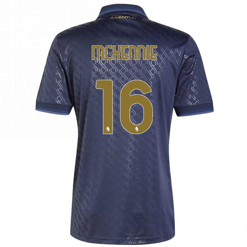 Kids Football Weston Mckennie #16 Navy Blue Third Jersey 2024/25 T-Shirt Za