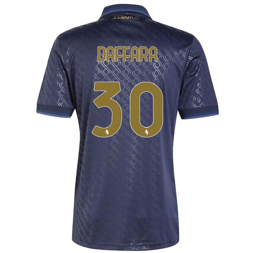 Kids Football Giovanni Daffara #30 Navy Blue Third Jersey 2024/25 T-Shirt Za