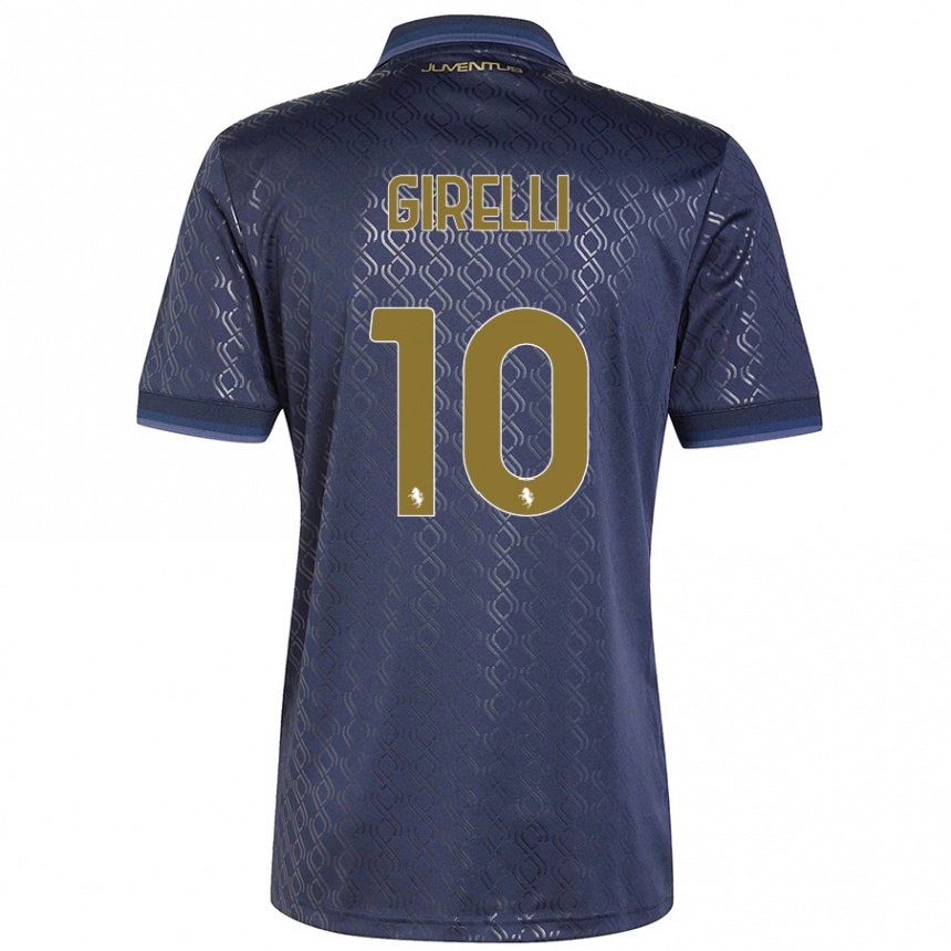 Kids Football Cristiana Girelli #10 Navy Blue Third Jersey 2024/25 T-Shirt Za