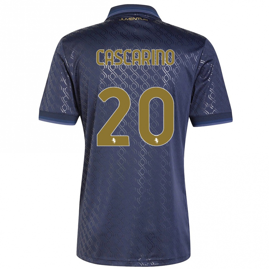 Kids Football Estelle Cascarino #20 Navy Blue Third Jersey 2024/25 T-Shirt Za